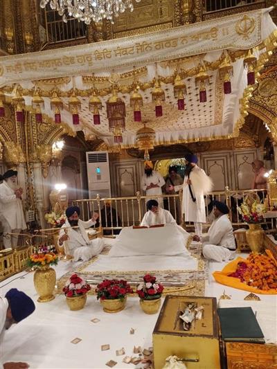 ਜੁੱਗੋ ਜੁਗ ਅਟੱਲ ਸ੍ਰੀ ਗੁਰੂ ਗ੍ਰੰਥ ਸਾਹਿਬ ਜੀ ਦਾ ਸੱਚਖੰਡ ਸ੍ਰੀ ਹਰਿਮੰਦਰ ਸਾਹਿਬ ਤੋਂ ਆਇਆ ਸੰਧਿਆ ਵੇਲੇ ਦਾ ਅੱਜ ਦਾ ਫੁਰਮਾਣ